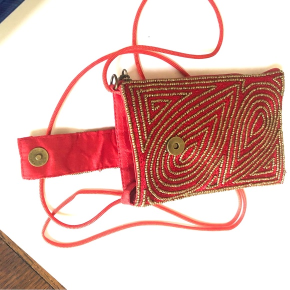 Hand Made Fabric Crossbody Phone Bag - Picture 7 of 9